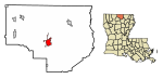 Union Parish Louisiana Incorporated and Unincorporated areas Farmerville Highlighted